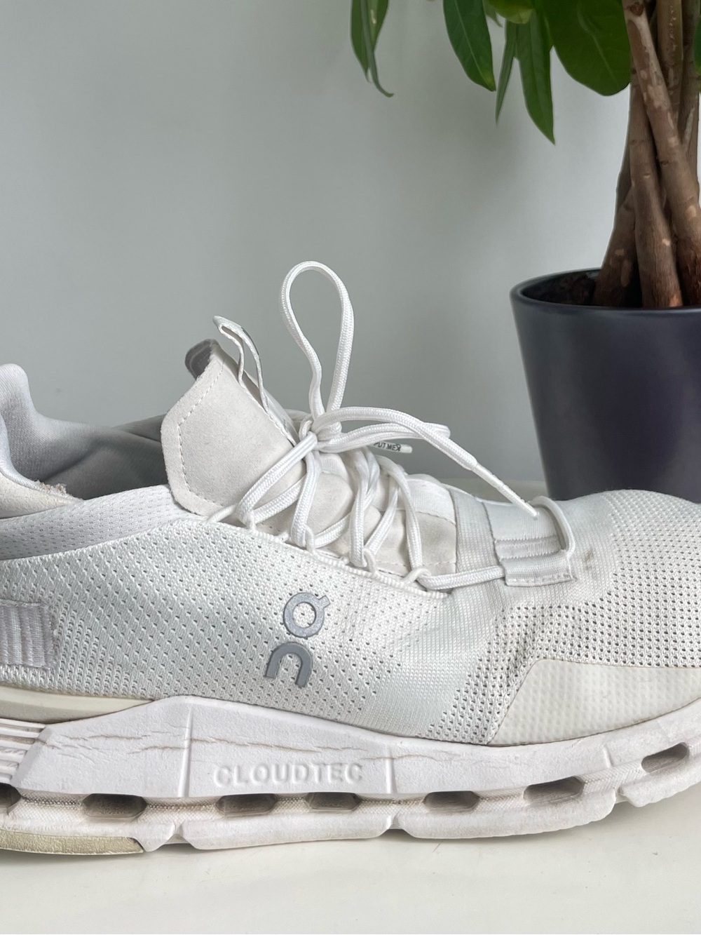 Men Size 11 On Running Cloudnova Undyed White Shoes